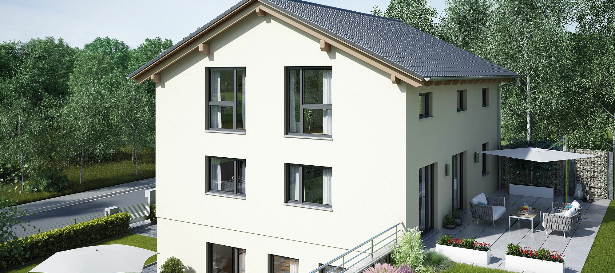 VARIANT - Einfamilienhaus mit Satteldach als Fertighaus von Hanse Haus
