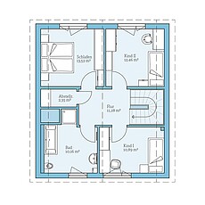 Variant 28-123 – Basisgrundriss (DG) QNG⁺-Line: Variant 28-123: Grundriss DG - Hanse Hause
