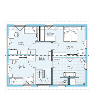 Fertighaus Variant 25-165: Grundriss DG