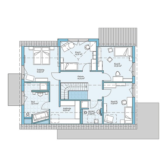 Fertighaus Variant 35-235: Grundriss DG