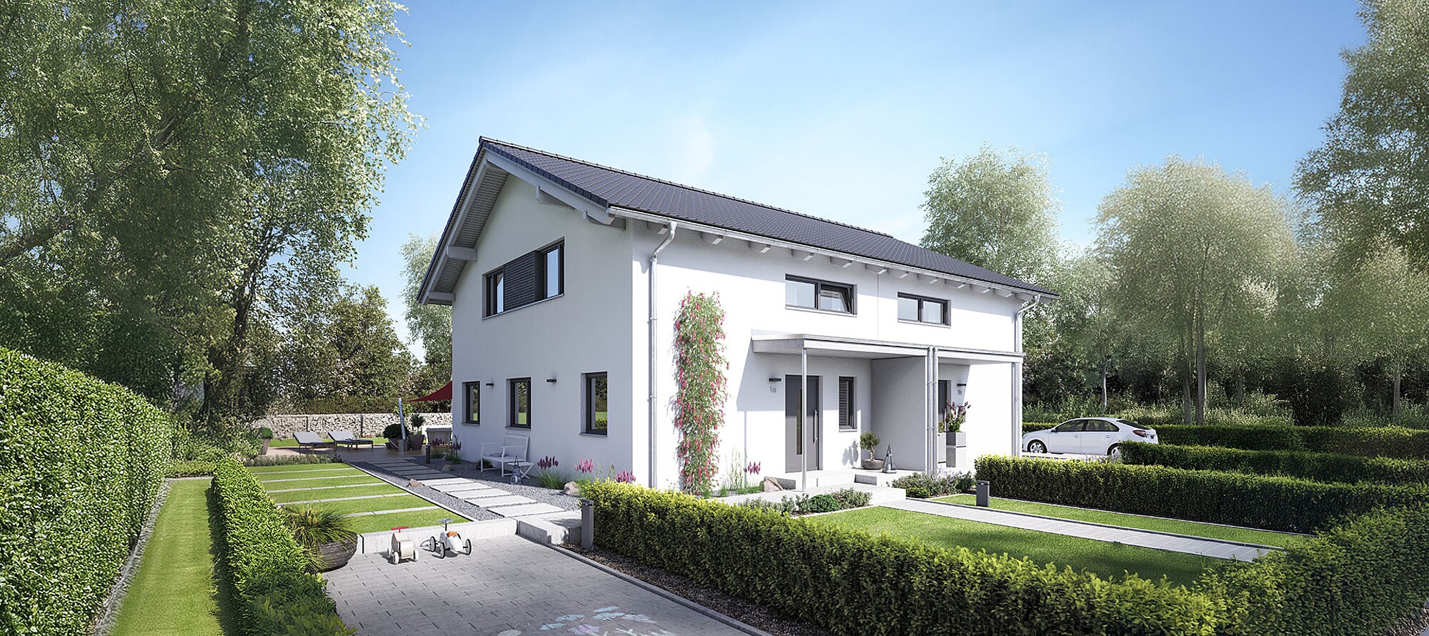 Fertighaus Doppelhaus 25-129