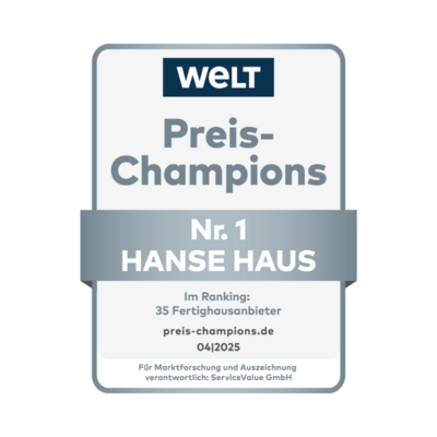 Fertighausanbieter: Preis-Champions - Hanse Haus Fertighausanbieter: Preis-Champions