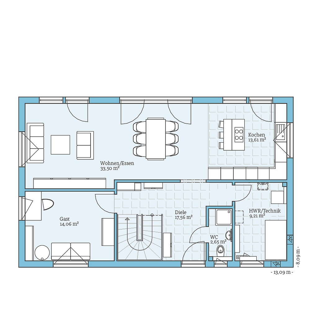 Fertighaus Vita 180: Grundriss EG